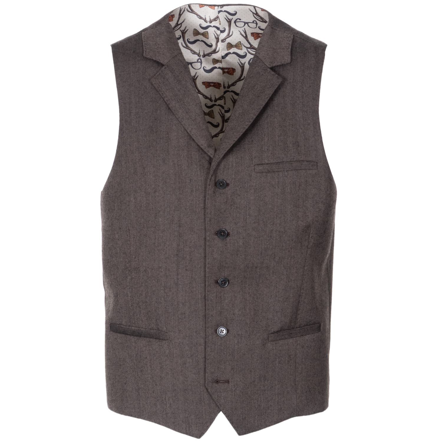 Wool Herringbone Waistcoat