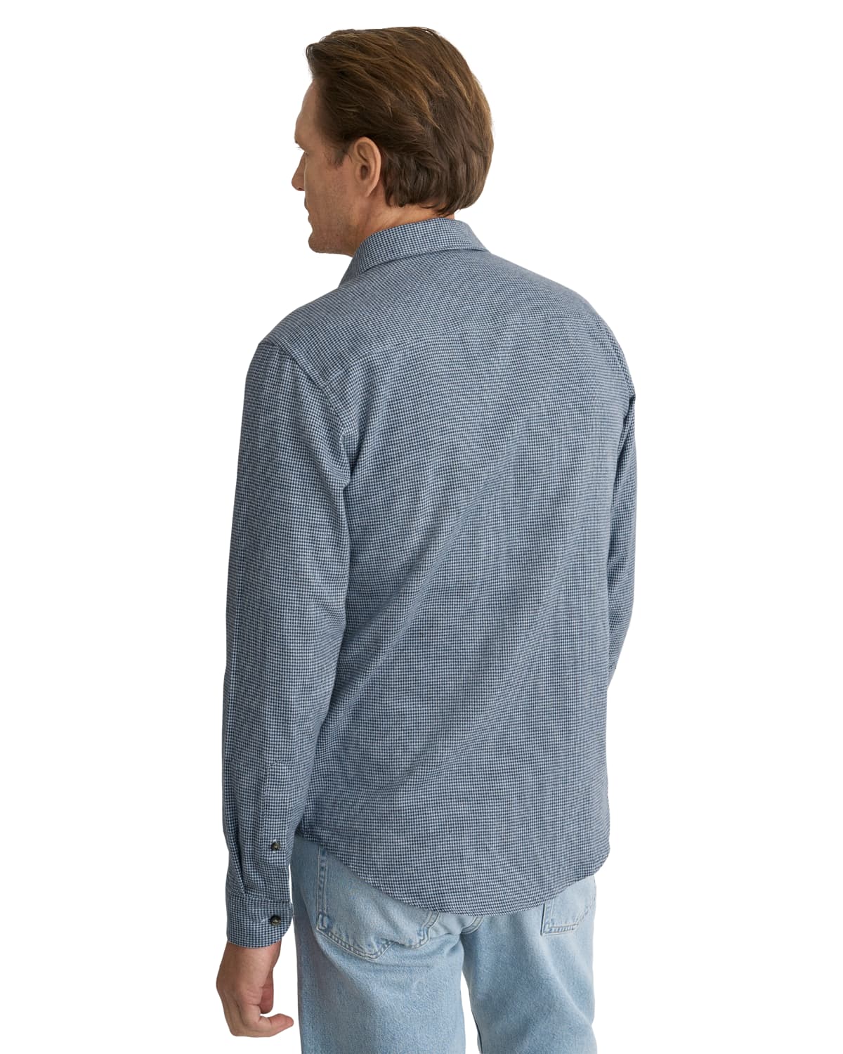 Casual Houndstooth Flannel Shirt