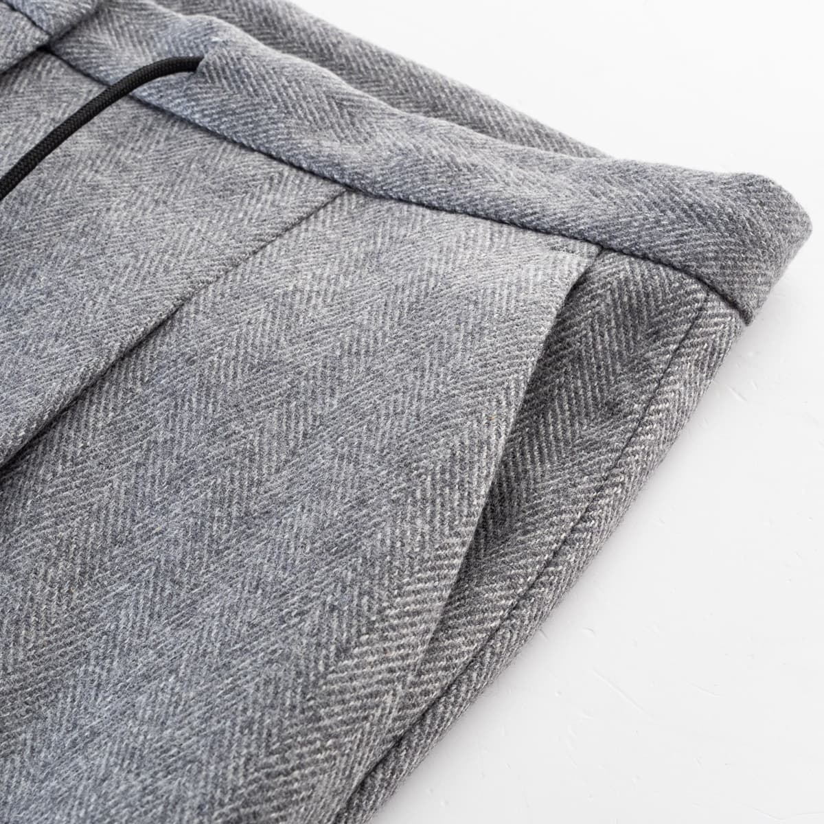 Eldara Herringbone Wool Trousers