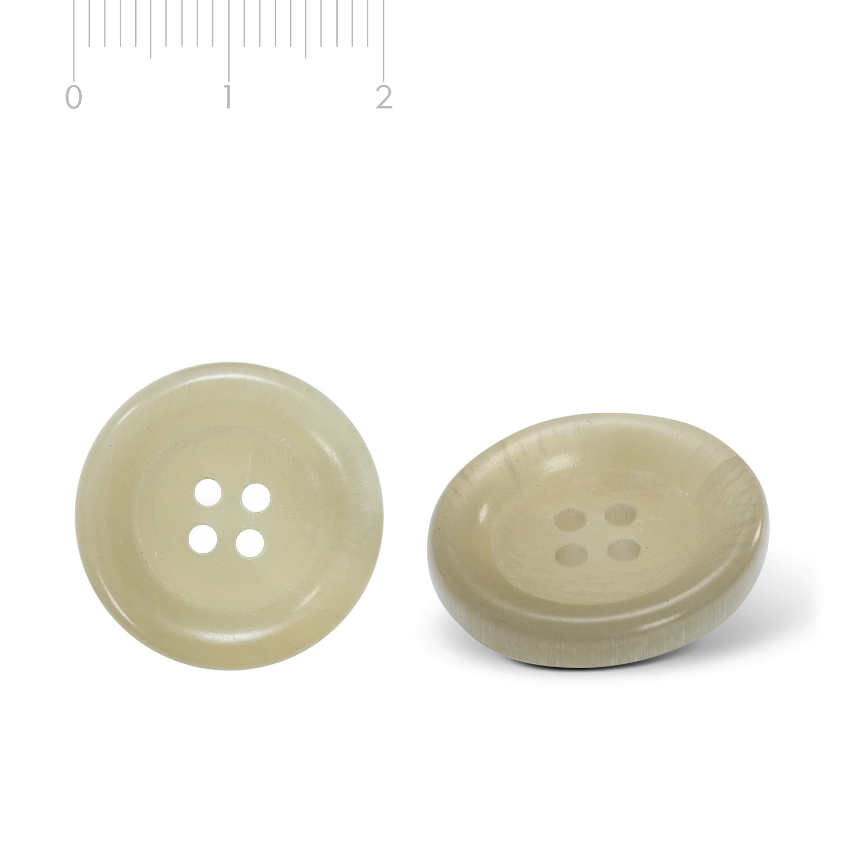 Horn button, ecru, B14