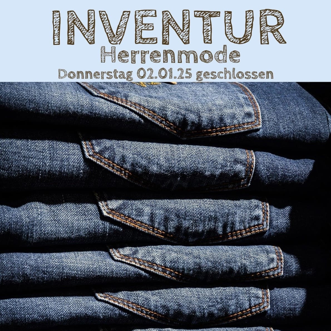 INVENTUR im Herrenladen.