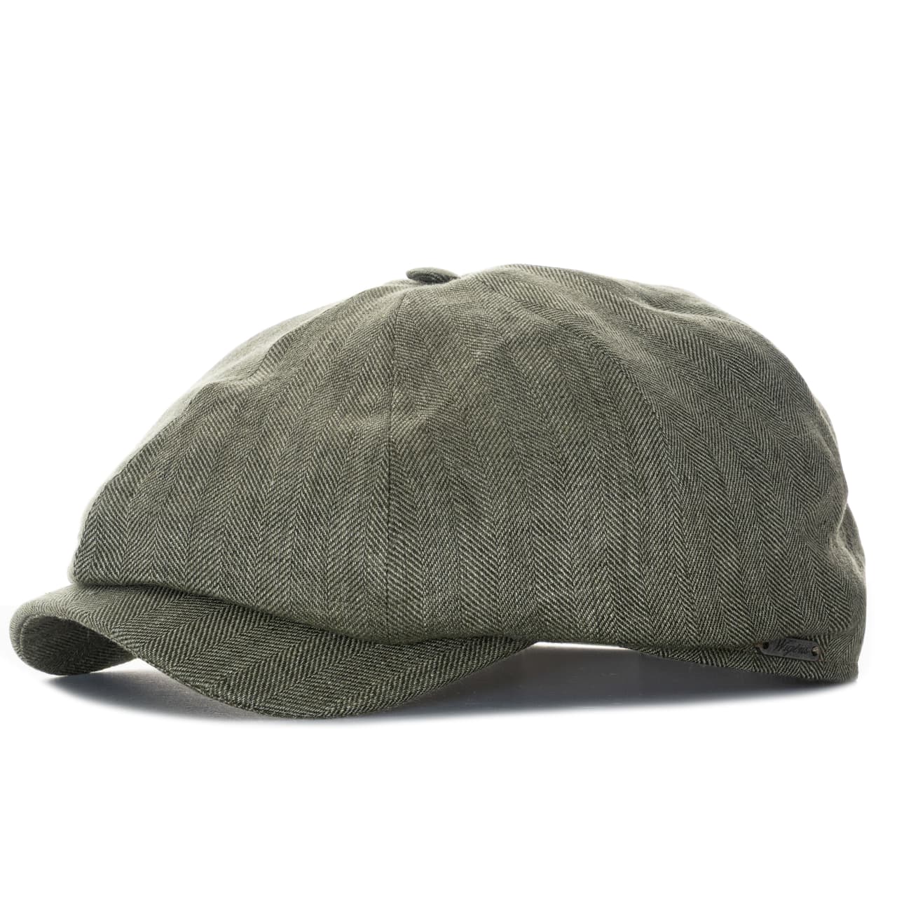 Newsboy Classic Cap Linen Herringbone Olive