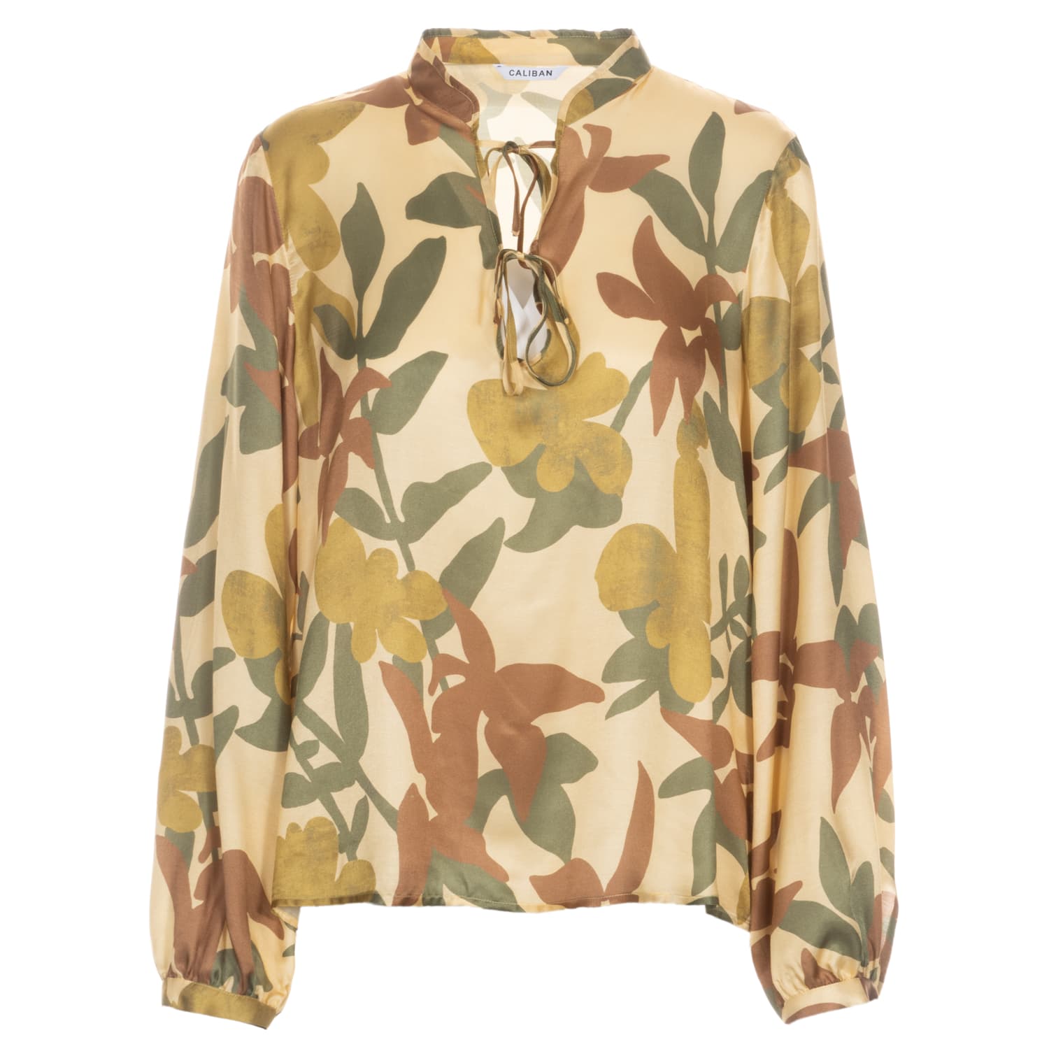 Blouse olive leaf pattern