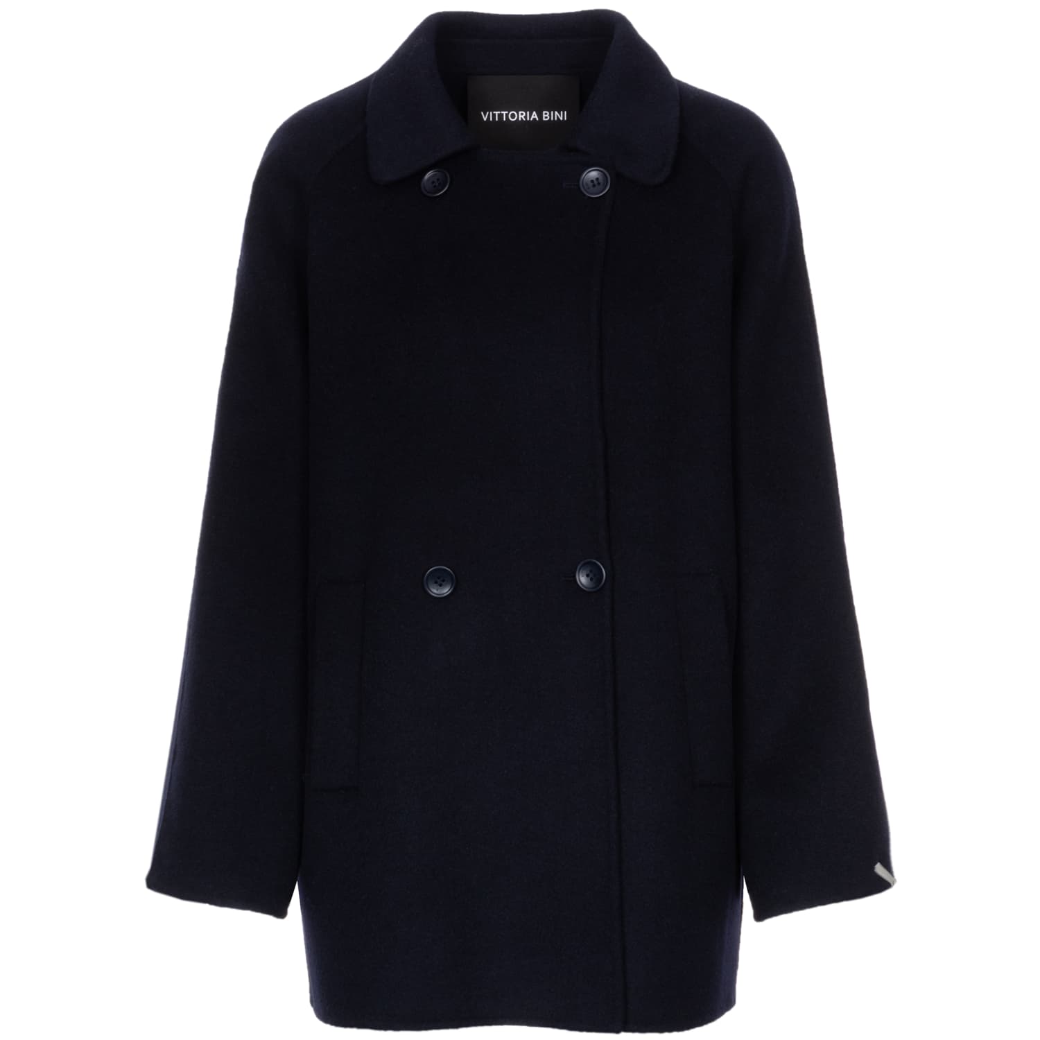 Wool Pea Coat Dark Blue
