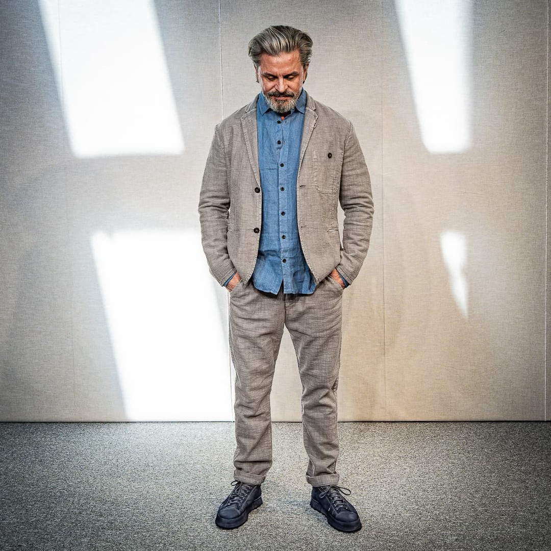 Maskuliner Look.