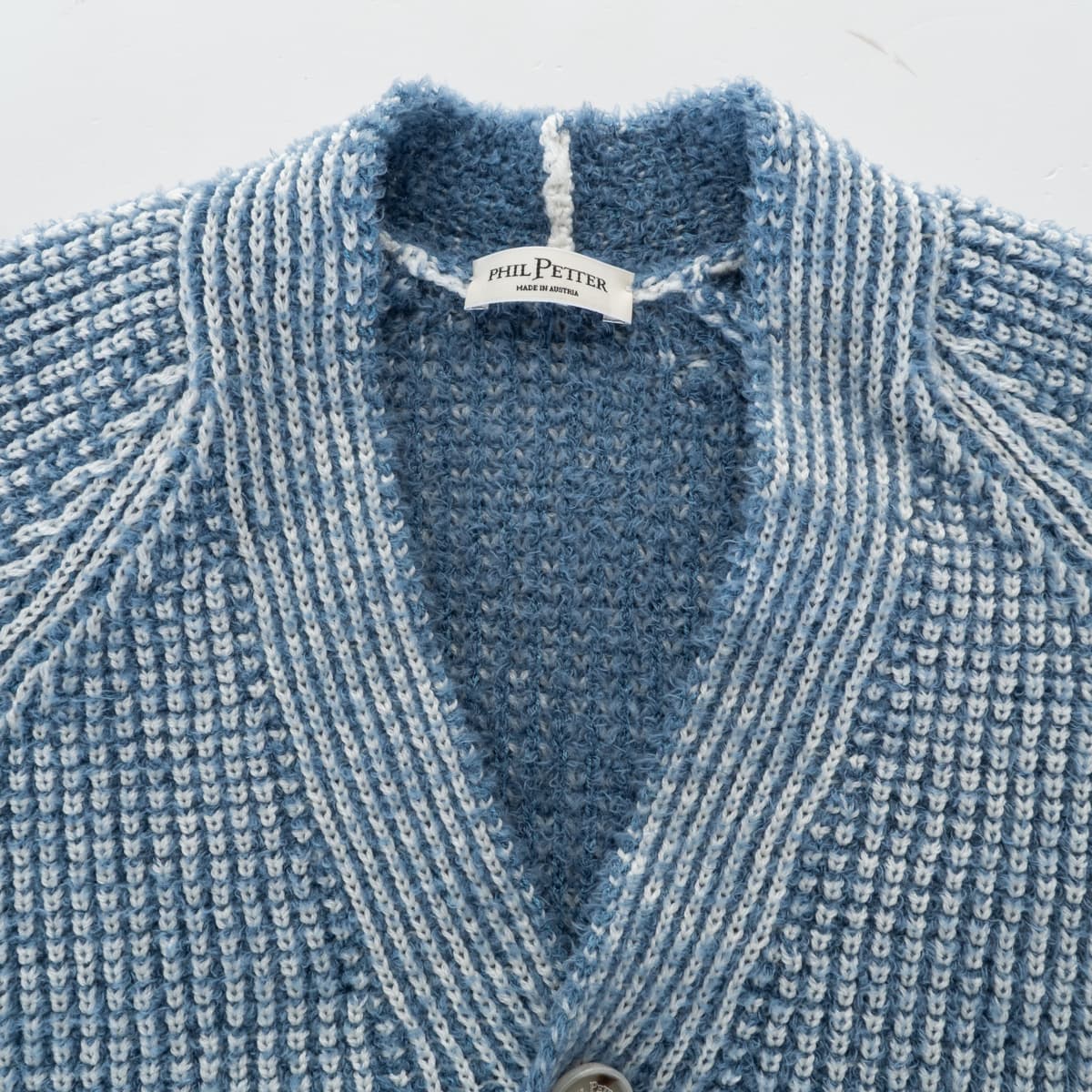 Flauschperlfang Cardigan Light Blue