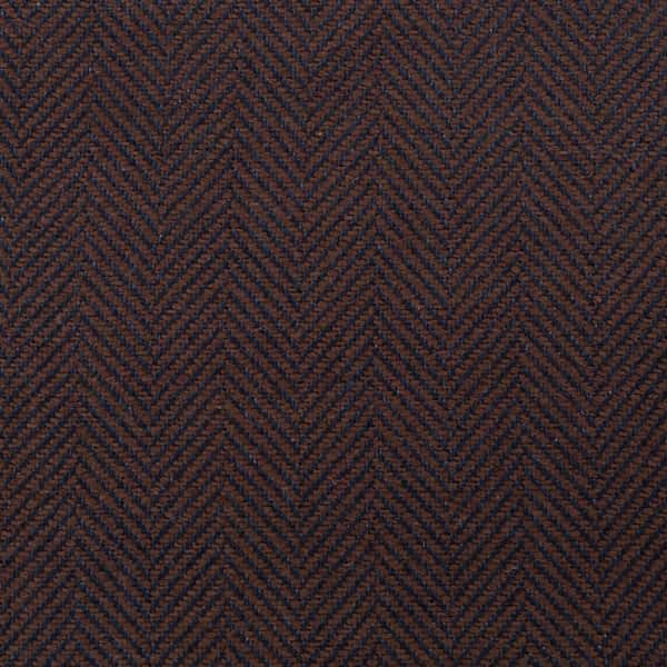 207 Heringbone schweres Leinen braun blau Magee