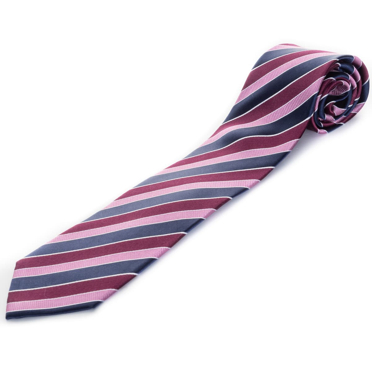 Tie Silk Striped Pink