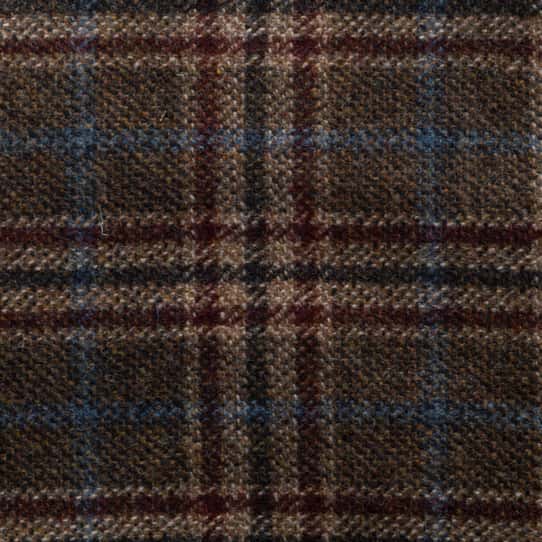 Green checked wool flannel