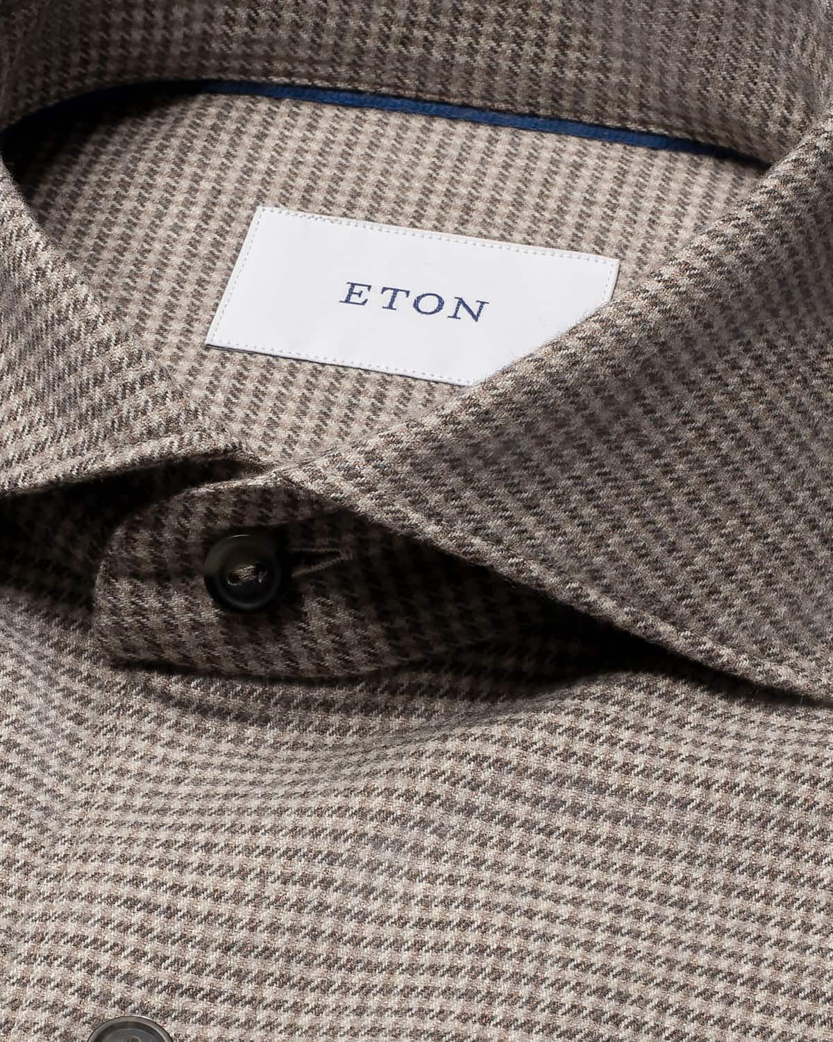 Casual Houndstooth Flannel Shirt