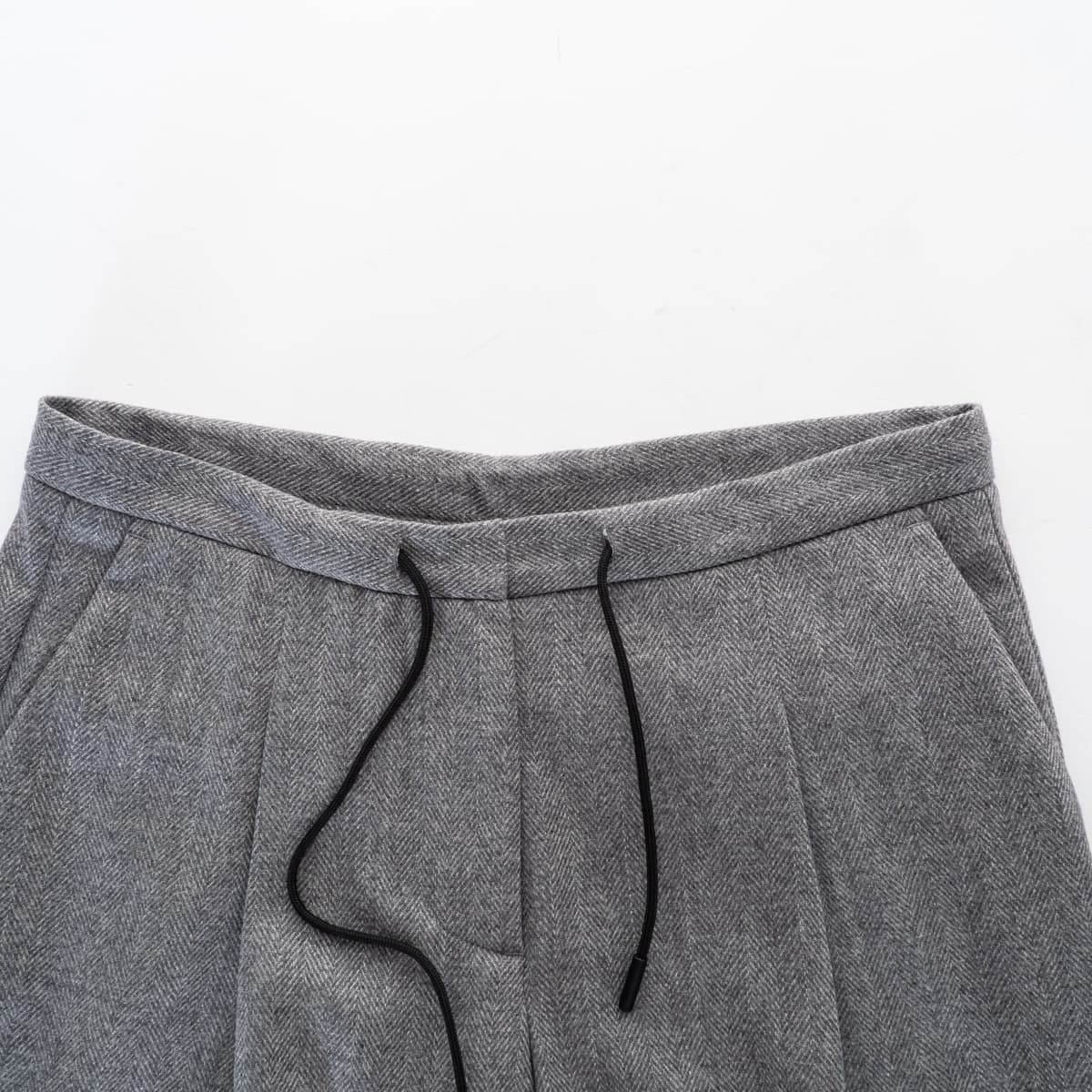 Eldara Herringbone Wool Trousers