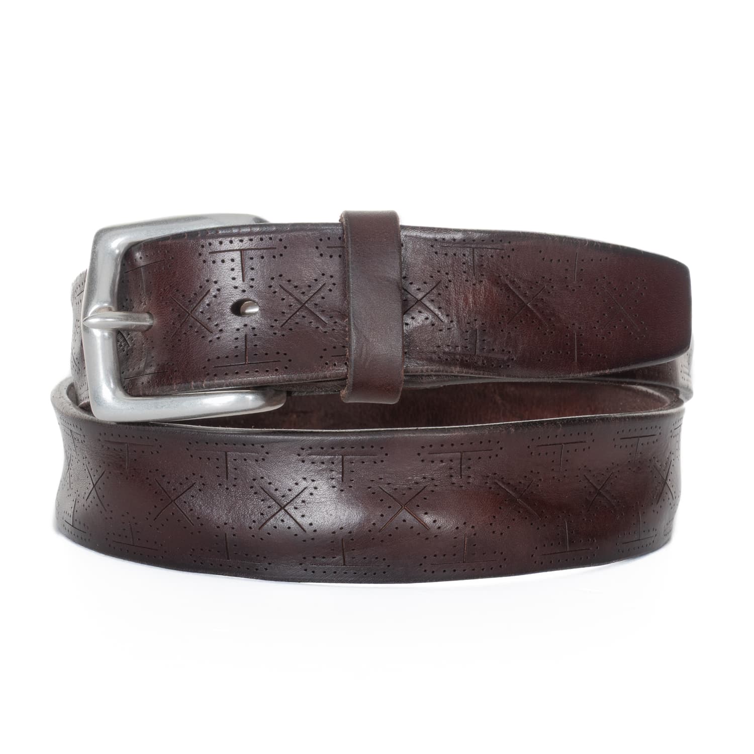 Engraved Bull Soft Leather Belt