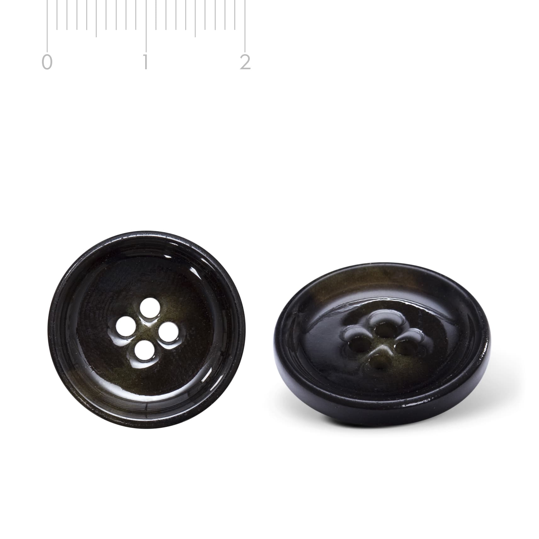 Hornmix Button, Dark Olive H25