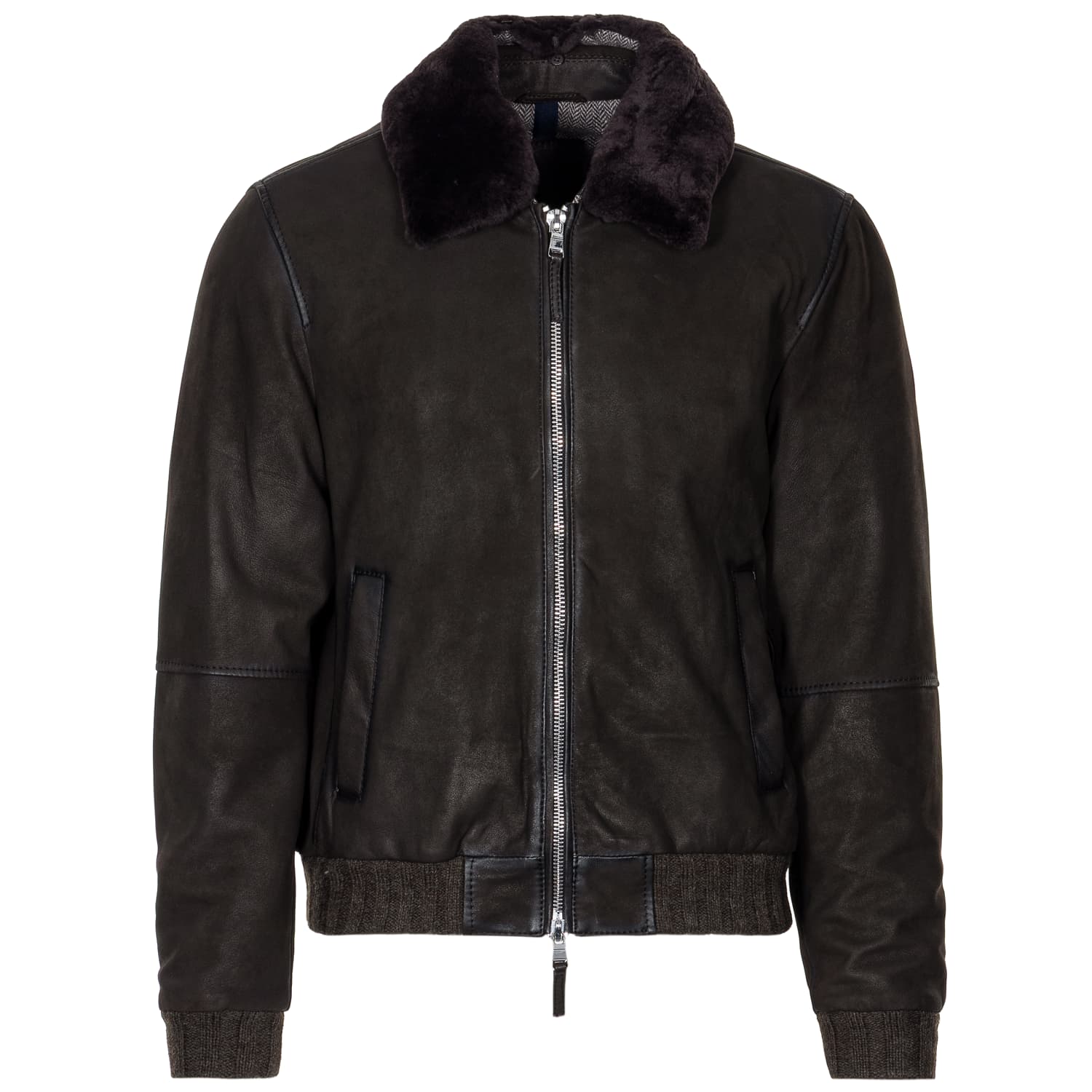 Leather Jacket Shearling Lamb Suede
