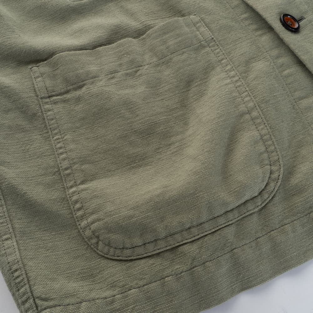 Cotton-linen Shacket Khaki