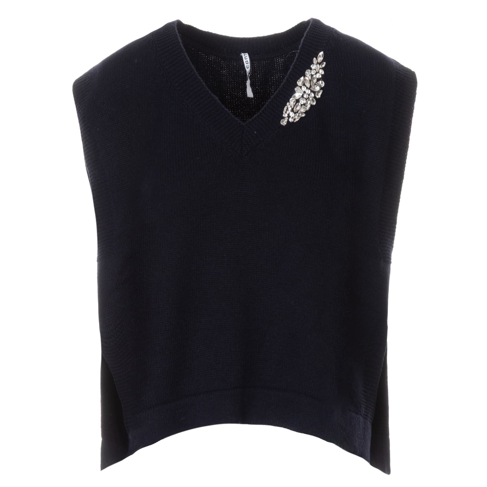 Sleeveless V-Neck Cashmere Top