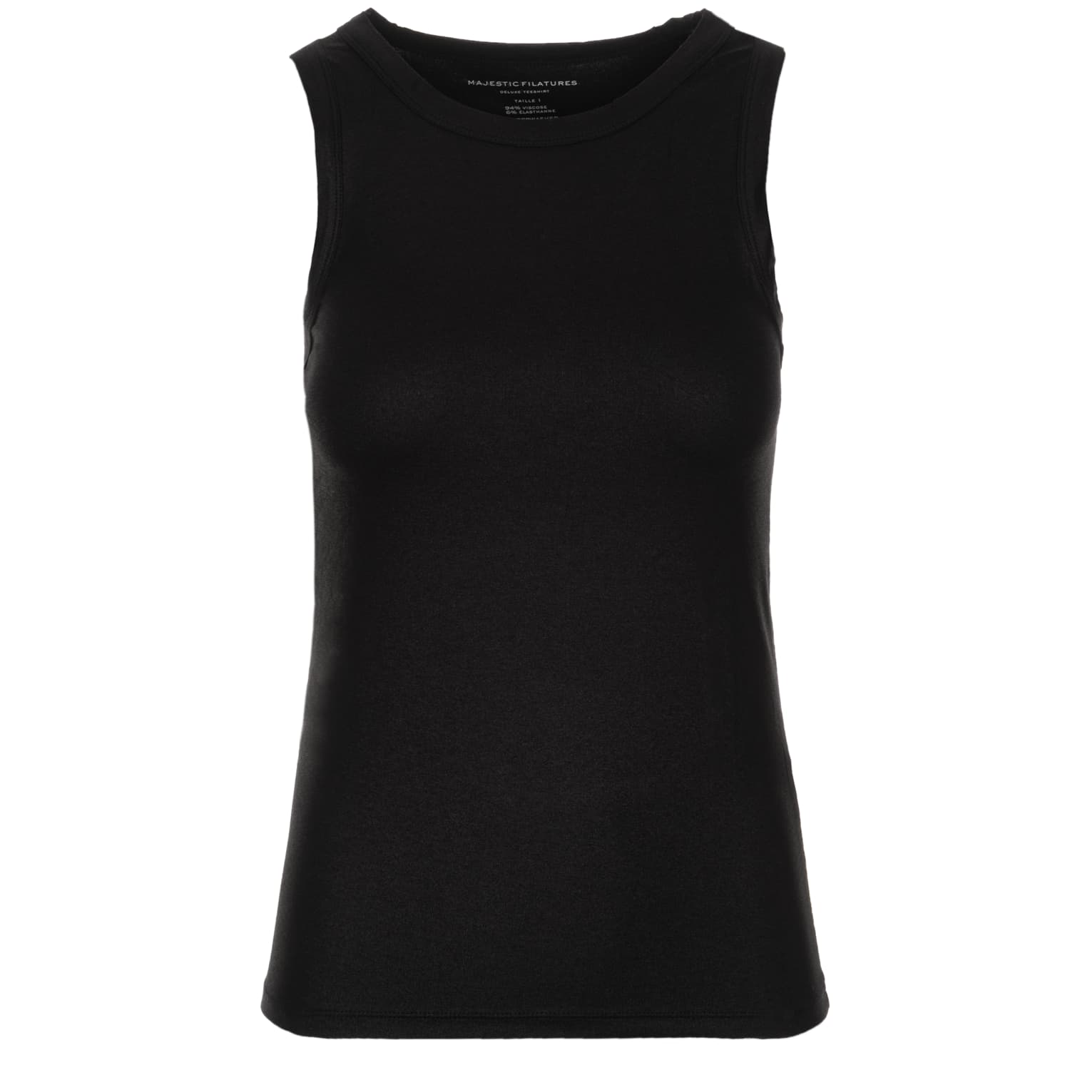 Shimmering Jersey Top Black