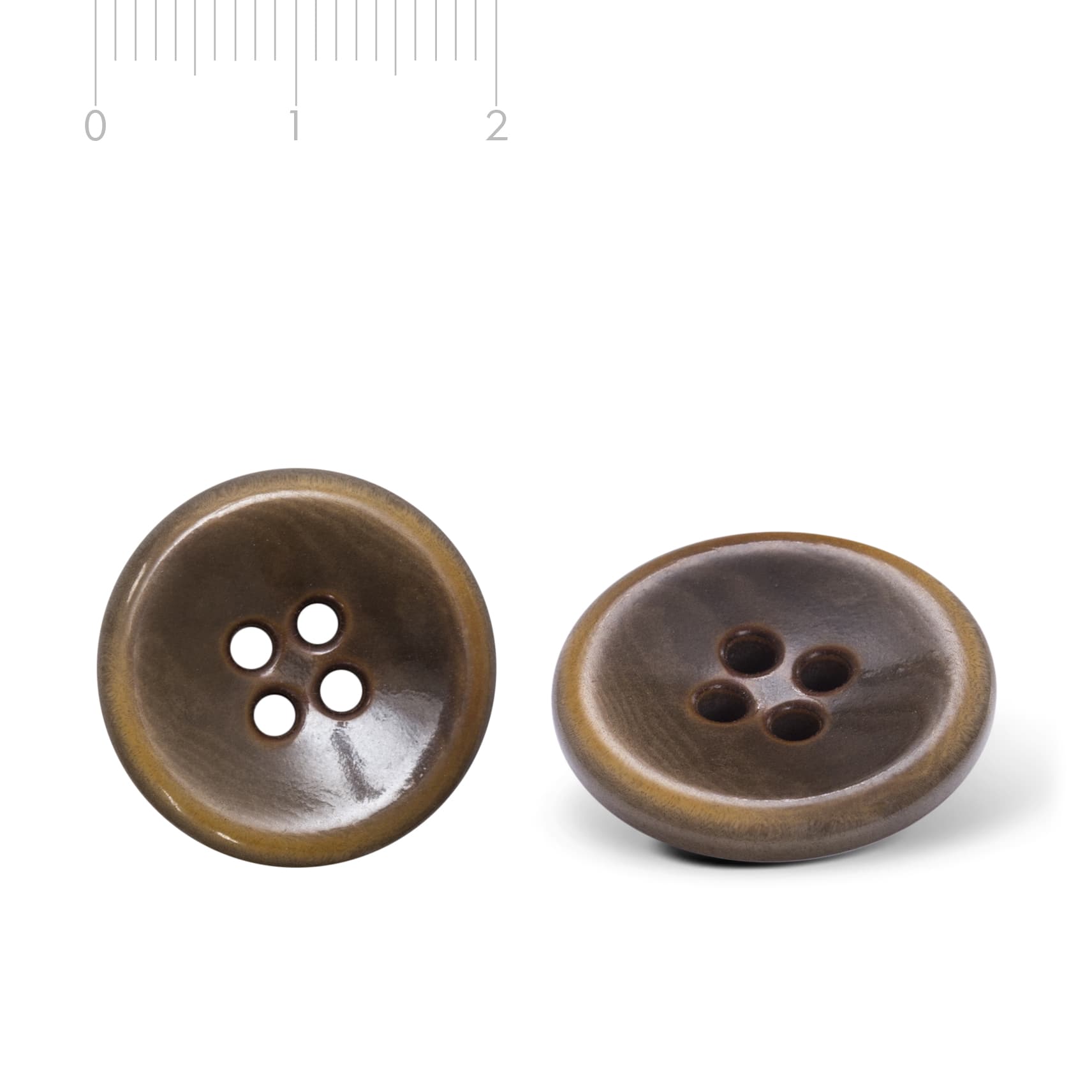 Corozo button, medium brown, C38