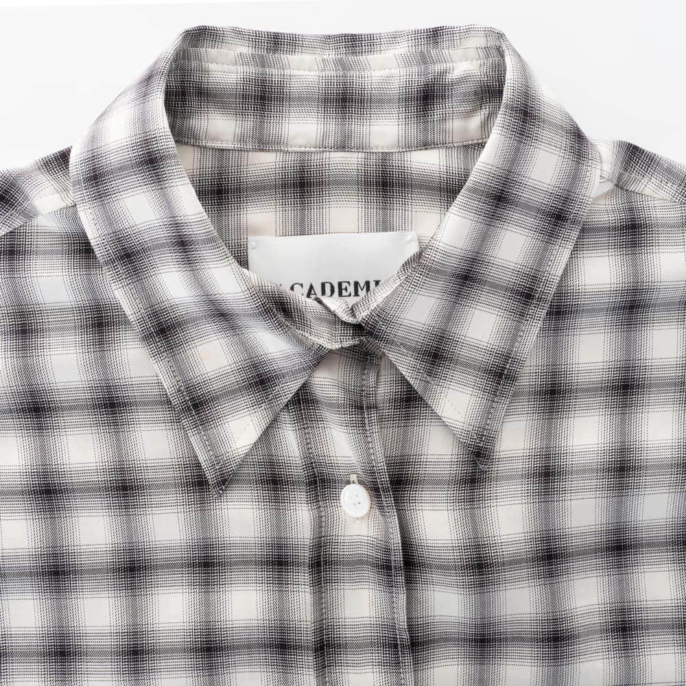 Checked Lyocell Blouse