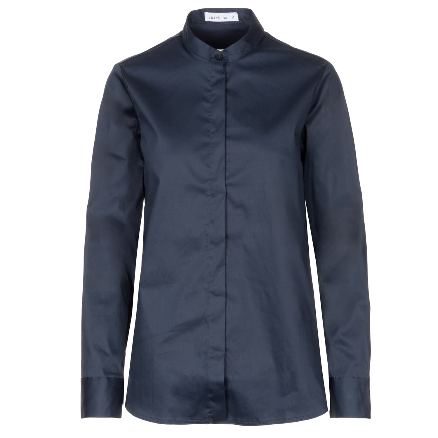 Blouse with Stand-up Collar