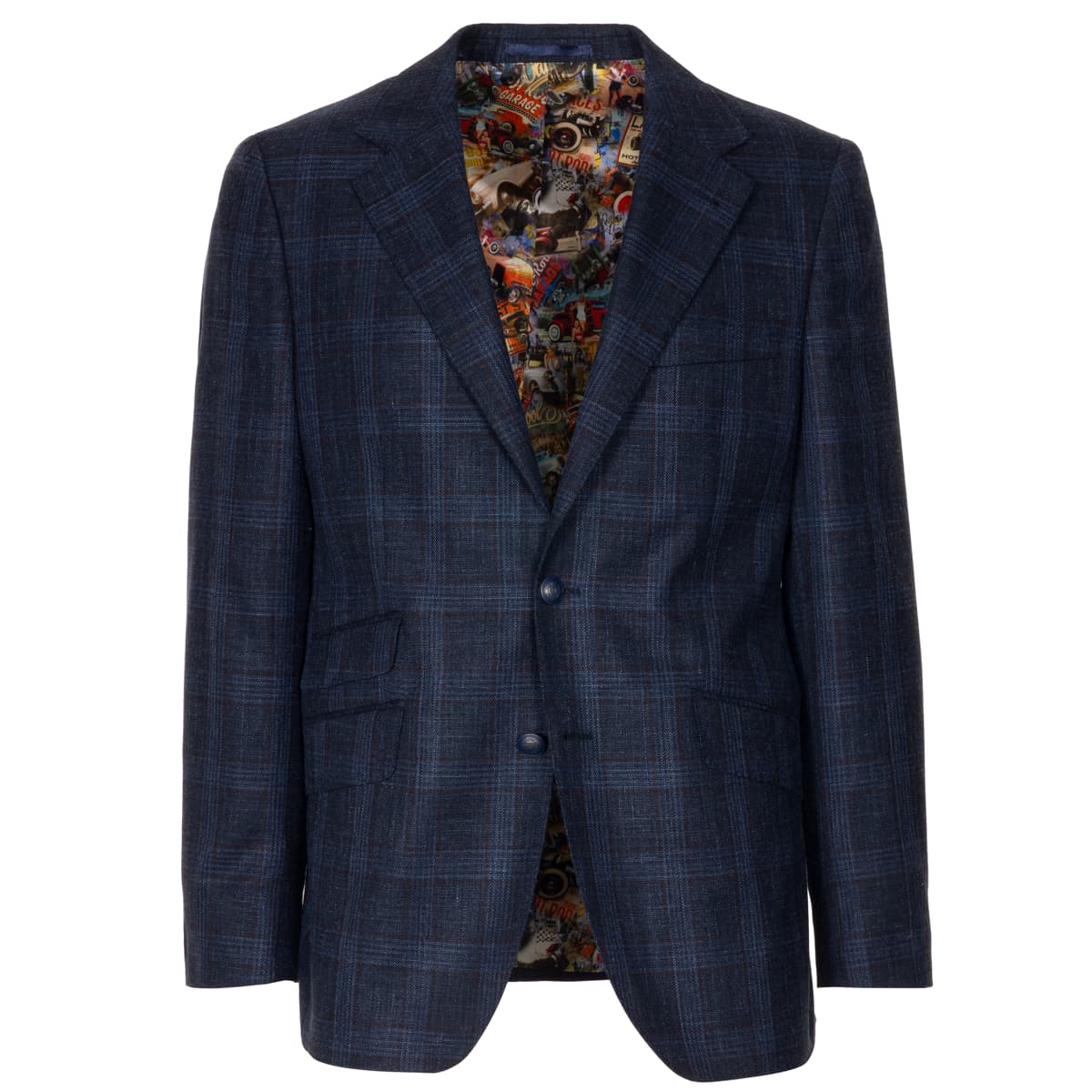 Checked Wool Blazer Lex 28250 Blue