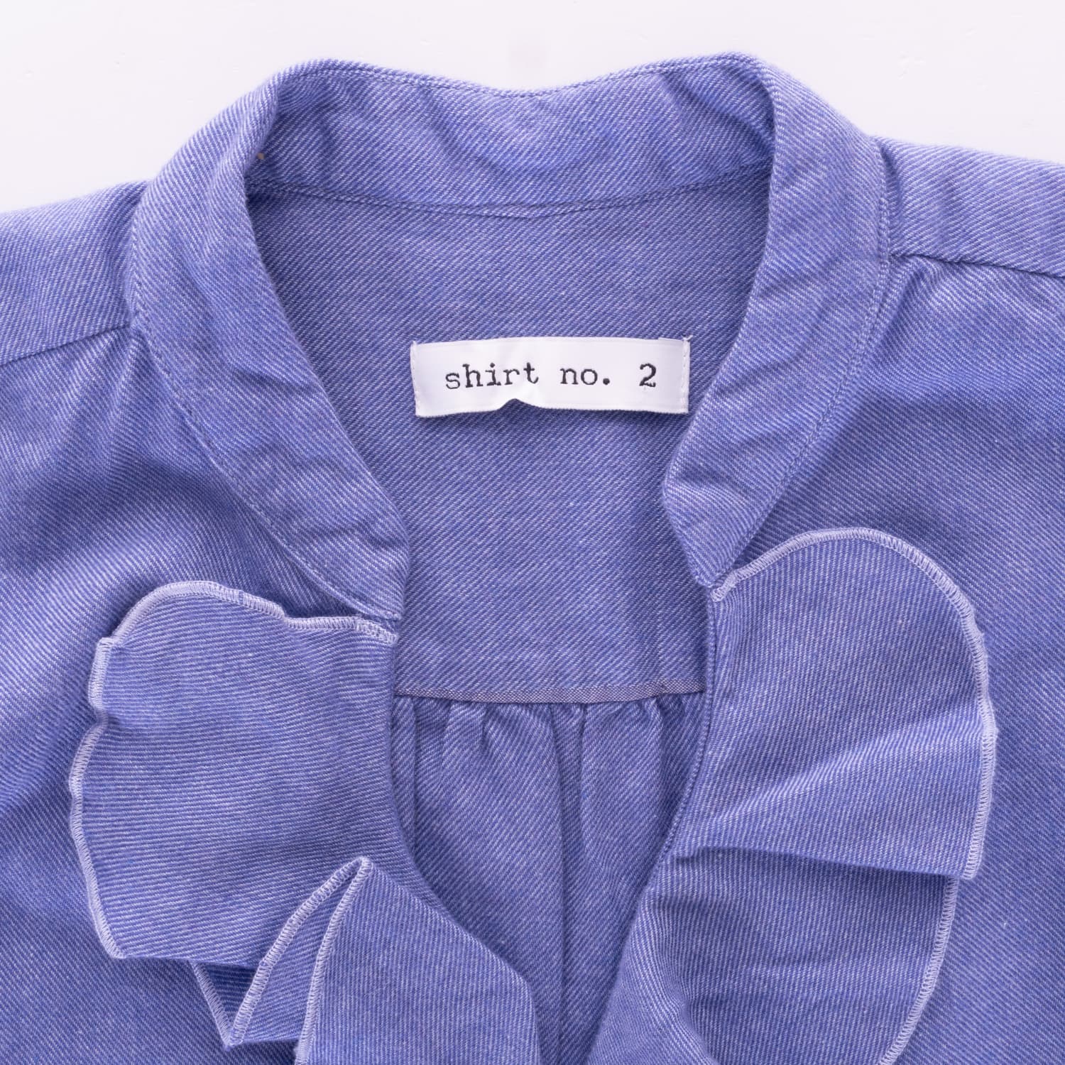 Cotton Blouse with Ruffle