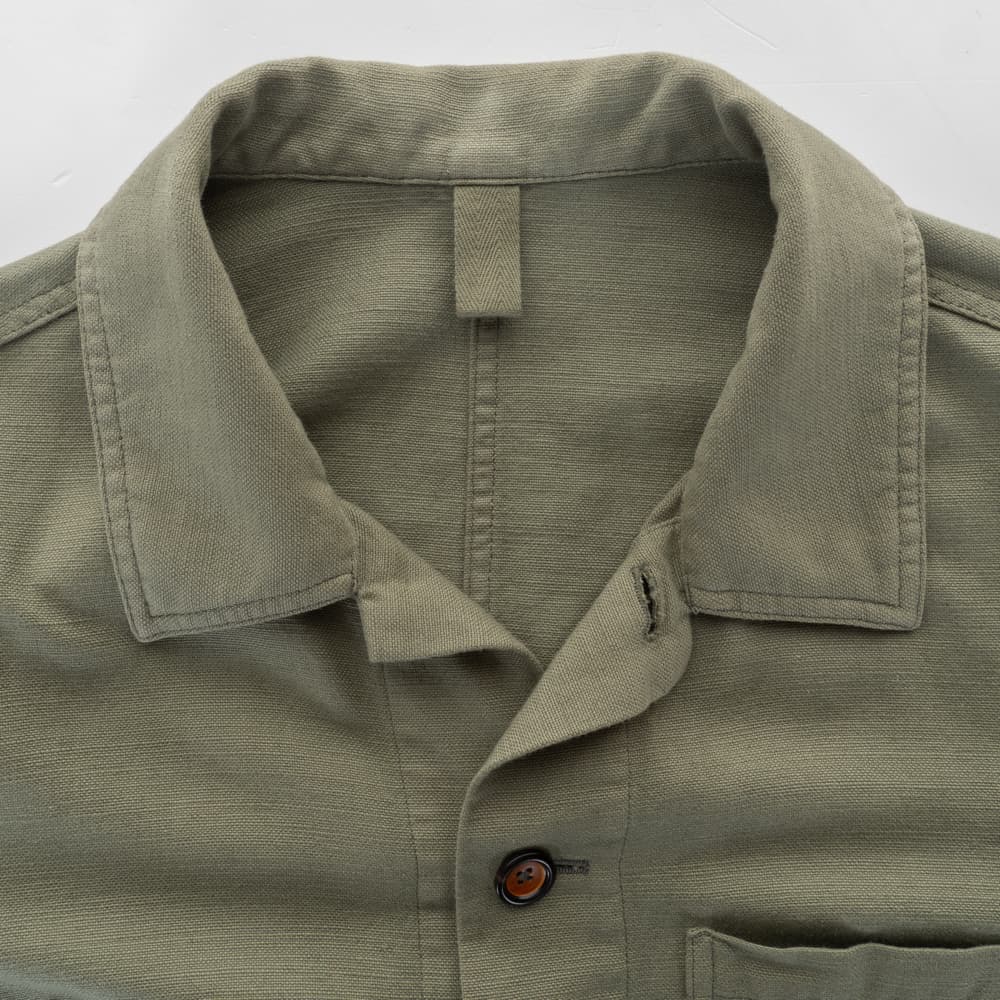 Cotton-linen Shacket Khaki