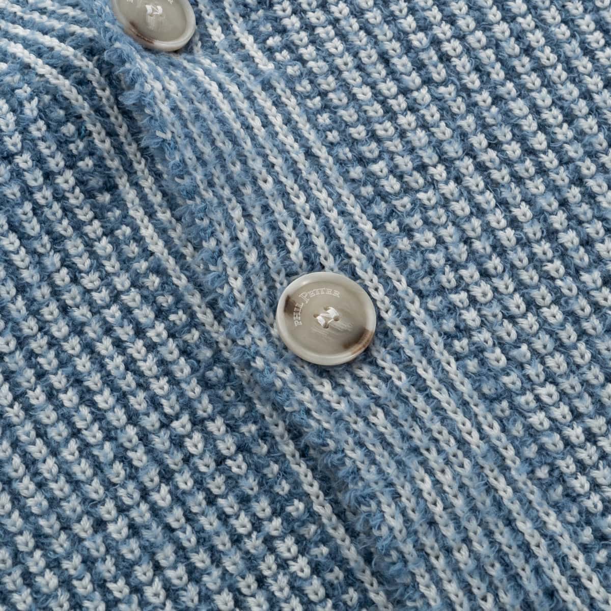 Flauschperlfang Cardigan Light Blue