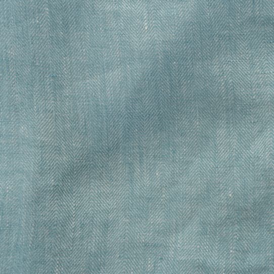 Herringbone 100% linen turquoise