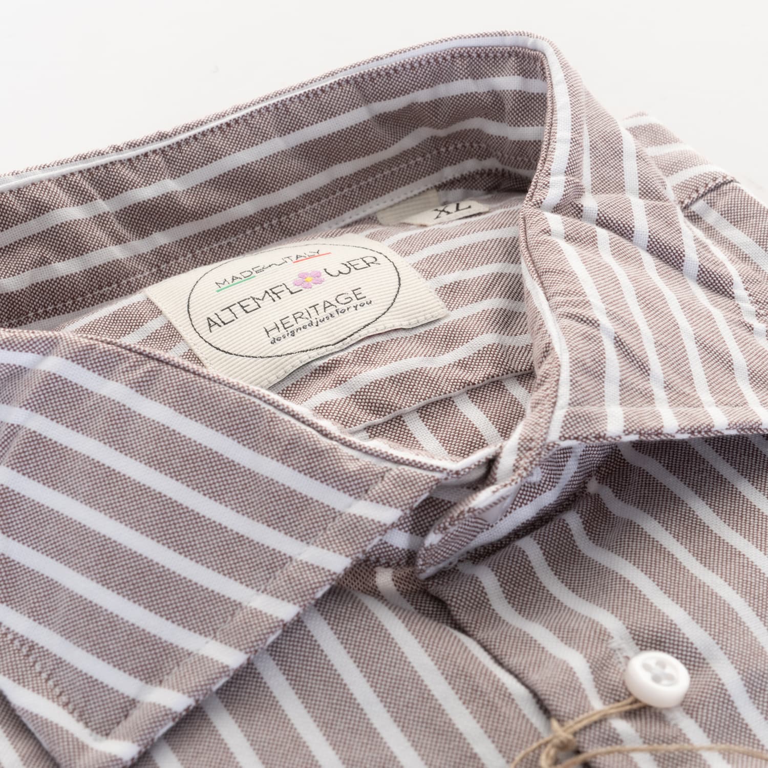 Positano Brown Striped Shirt