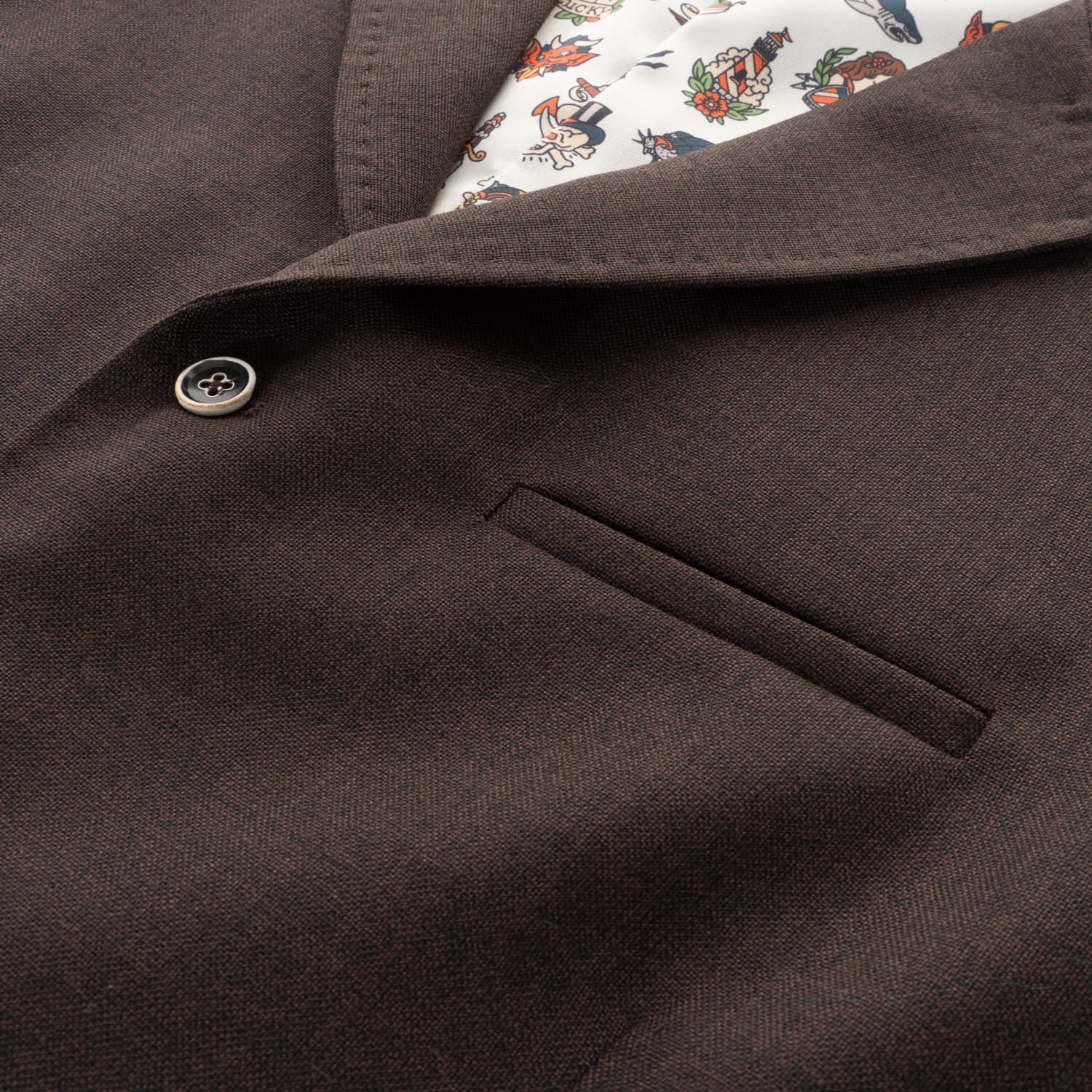Virgin Wool Suit Brown