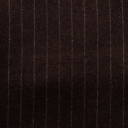 Fox Brothers soft flannel chalk stripe brown