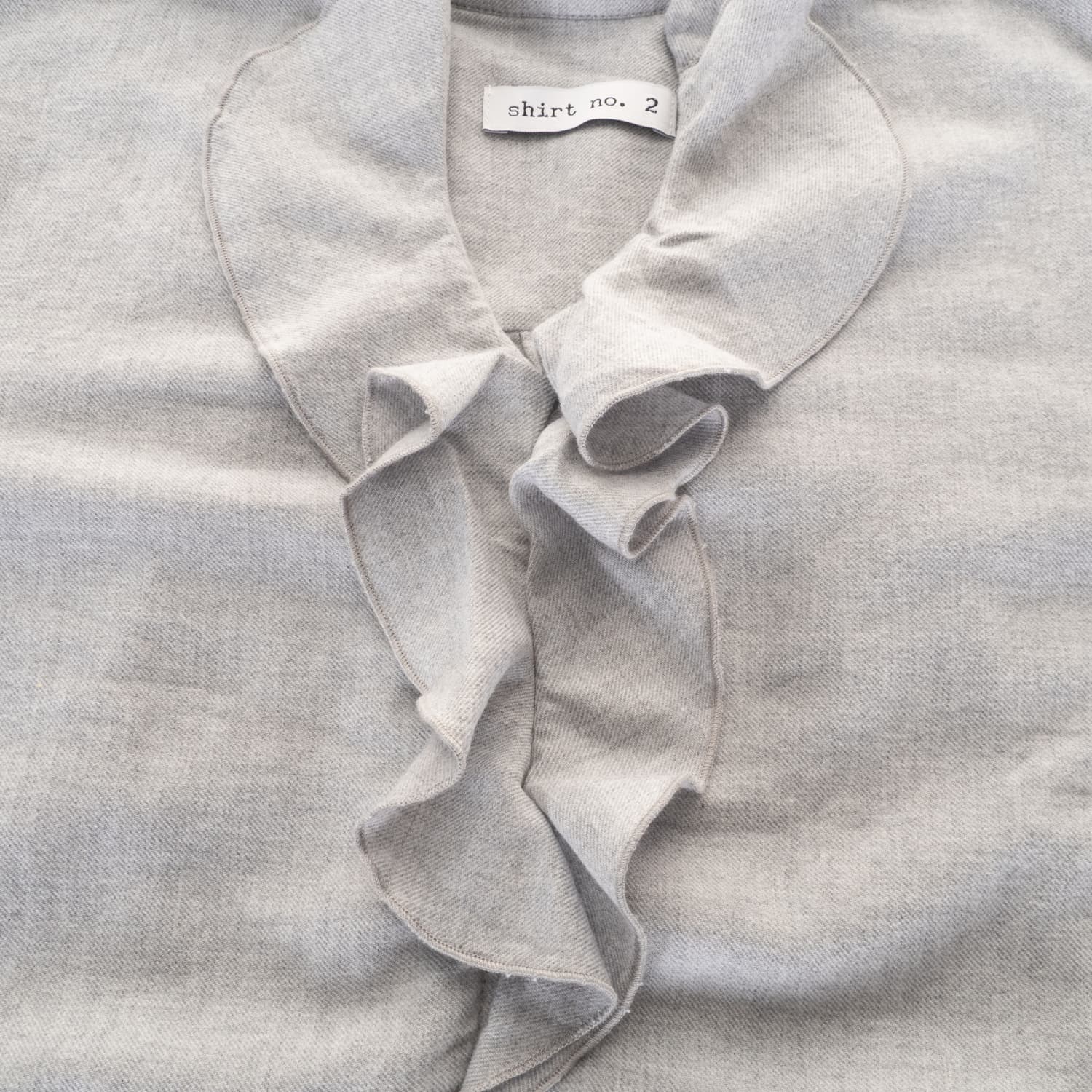 Cotton Blouse with Ruffle
