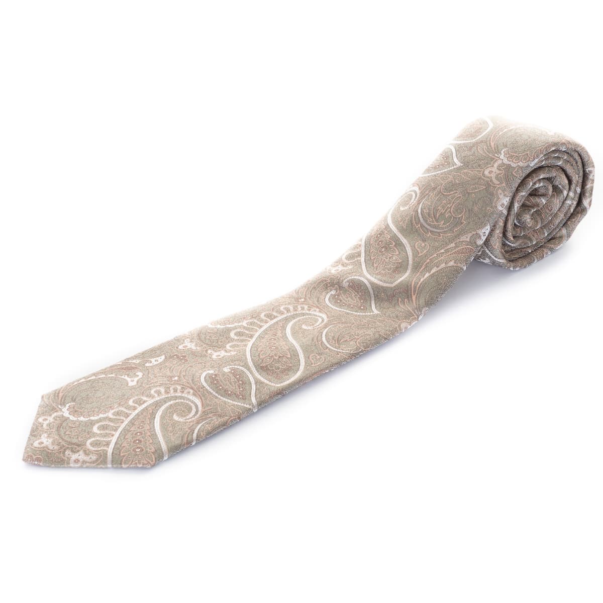 Tie Silk Paisley Light Green