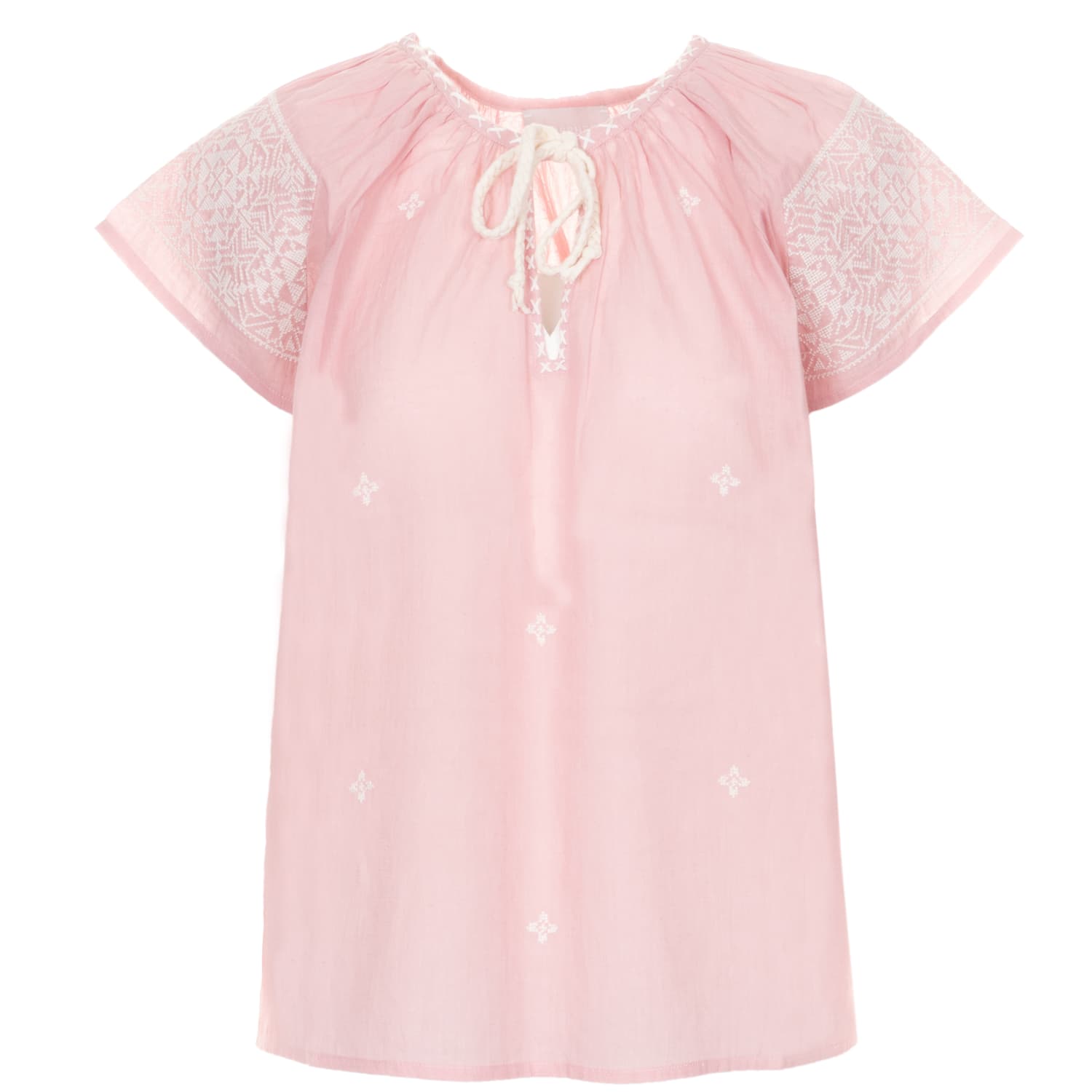 Cotton Blouse with Hardanger Embroidery